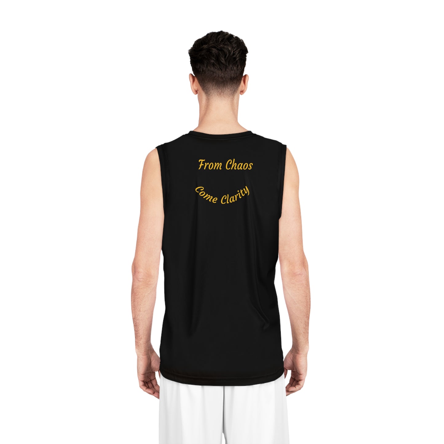 Phoenix Labs Black Basketball Jersey — “From Chaos Come Clarity” Athletic Tank