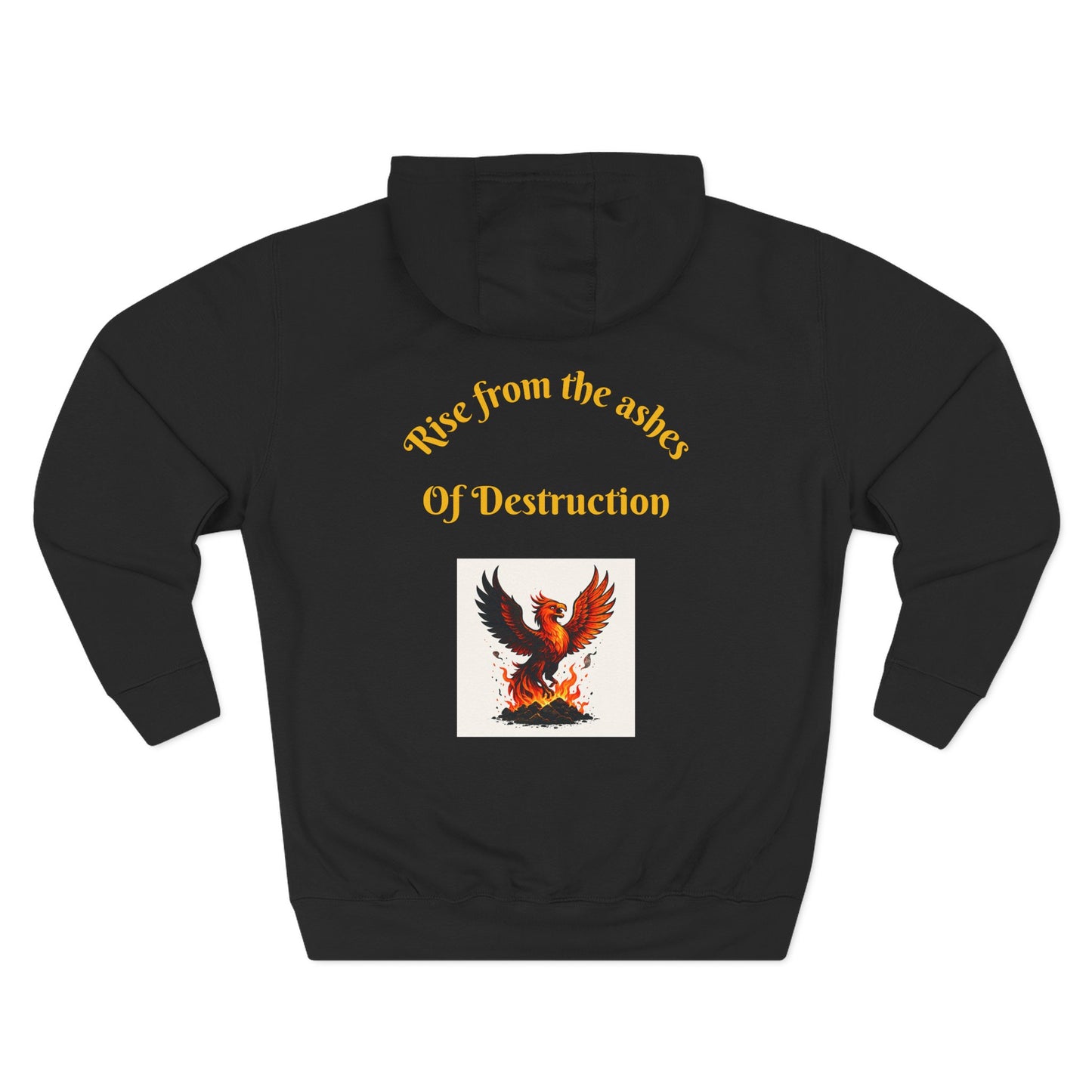 Phoenix Labs Hoodie — "Rise from the Ashes of Destruction" Graphic Fleece Hoodie