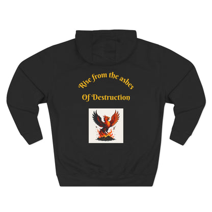 Phoenix Labs Hoodie — "Rise from the Ashes of Destruction" Graphic Fleece Hoodie