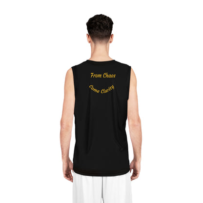 Phoenix Labs Black Basketball Jersey — “From Chaos Come Clarity” Athletic Tank