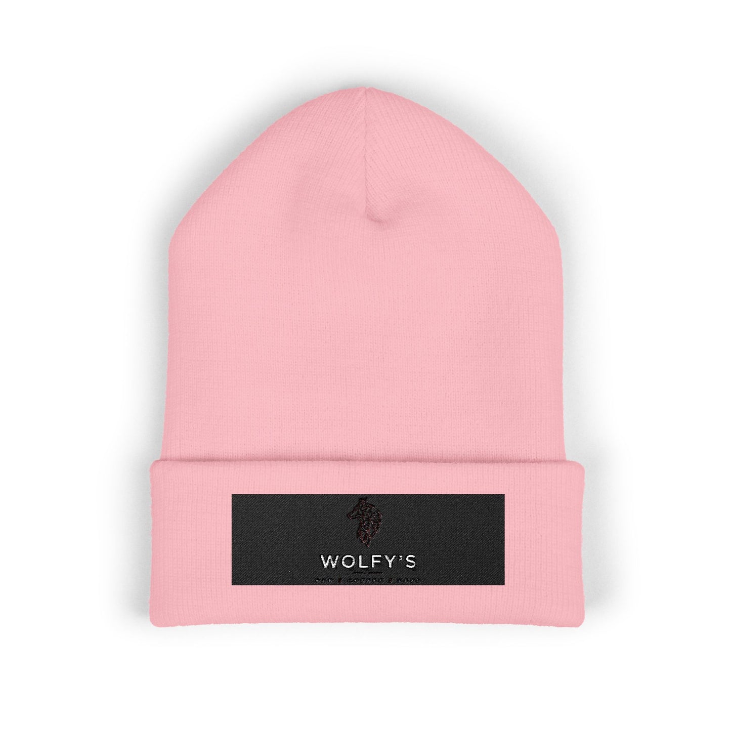 Embroidered 'WOLVY'S' Classic Cuffed Beanie — Warm Knit Winter Hat