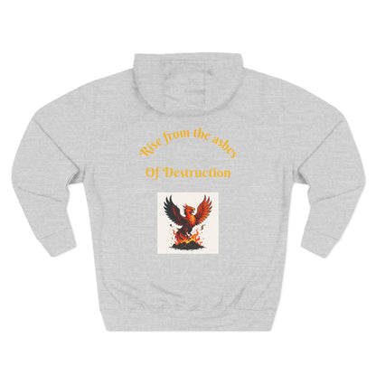 Phoenix Labs Hoodie — "Rise from the Ashes of Destruction" Graphic Fleece Hoodie