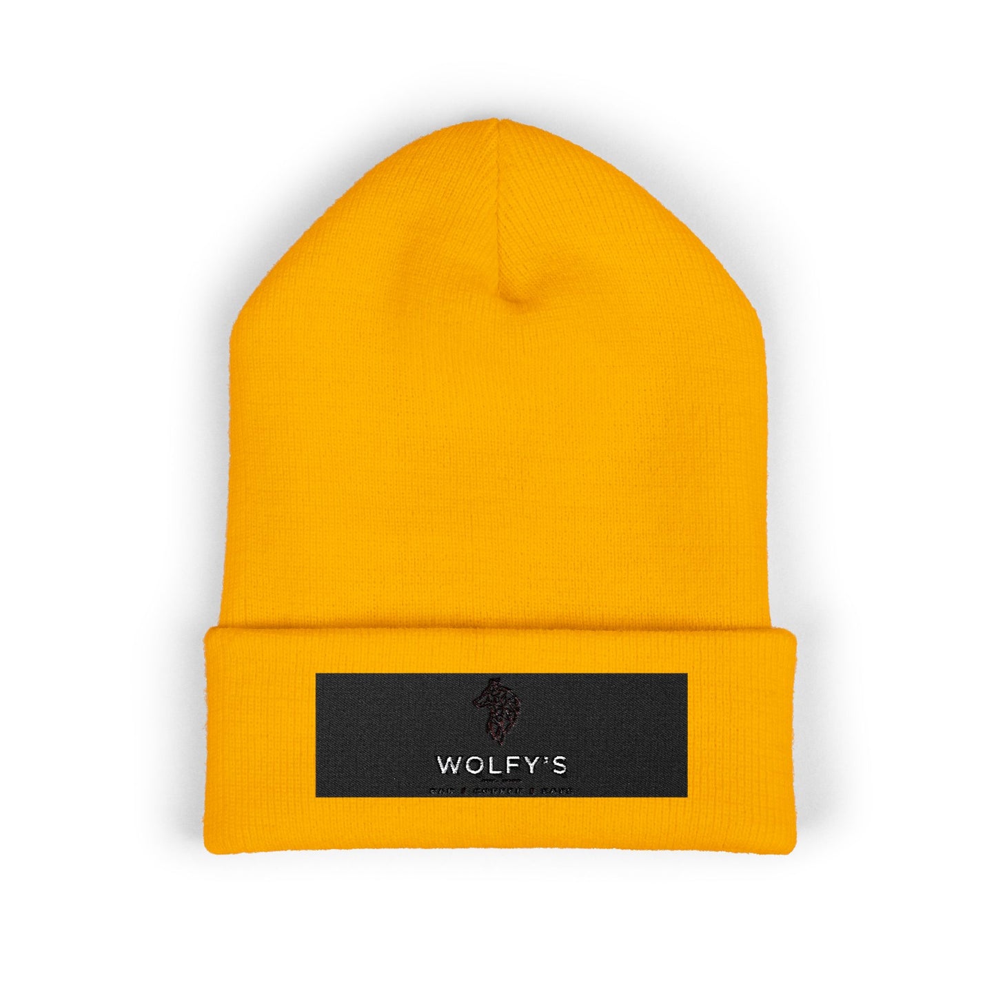 Embroidered 'WOLVY'S' Classic Cuffed Beanie — Warm Knit Winter Hat