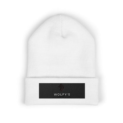 Embroidered 'WOLVY'S' Classic Cuffed Beanie — Warm Knit Winter Hat