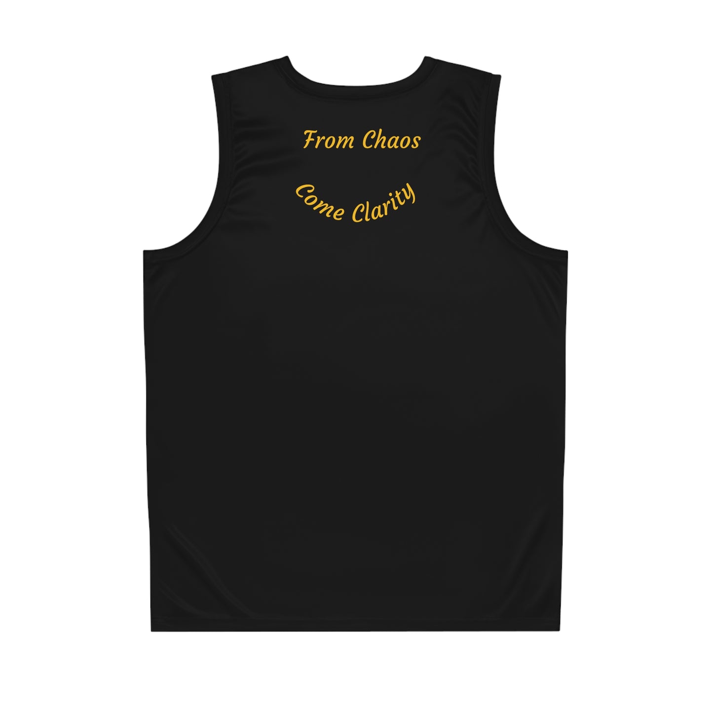Phoenix Labs Black Basketball Jersey — “From Chaos Come Clarity” Athletic Tank