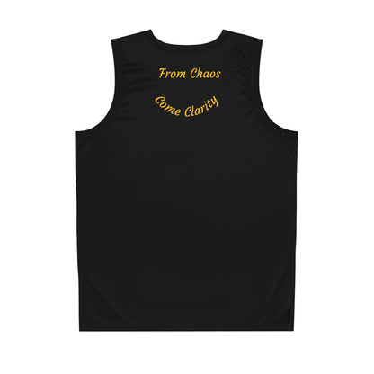 Phoenix Labs Black Basketball Jersey — “From Chaos Come Clarity” Athletic Tank