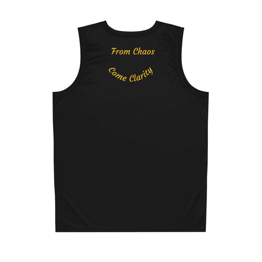 Phoenix Labs Black Basketball Jersey — “From Chaos Come Clarity” Athletic Tank